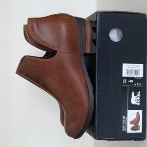 Sorel Brown Leather Ankle Booties